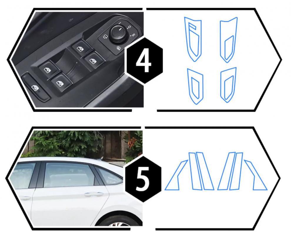Suitable for the new Volkswagen Sagitar interior protective film, center console instrument panel navigation gear shift film, screen car decoration accessories