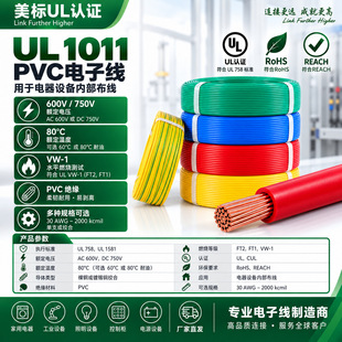 ����UL��Ӿ� UL1011 600V/750V 80�� PVC�^���~о �O��Ȳ�����