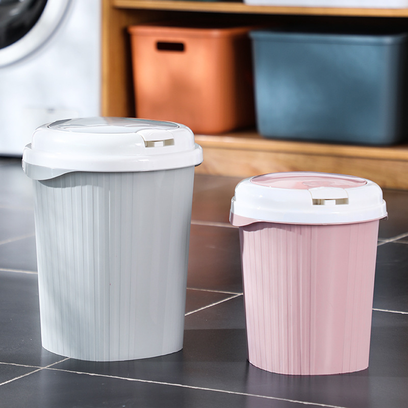 Trash Can Household with Lid Bathroom Kitchen Push-Type Living Room Simple Large-Capacity Toilet Accessible Luxury Sanitary Bucket Trash Can Household with Lid Bathroom Kitchen Push-Type Living Room Simple Large-Capacity Toilet Accessible Luxury Sanitary Bucket
