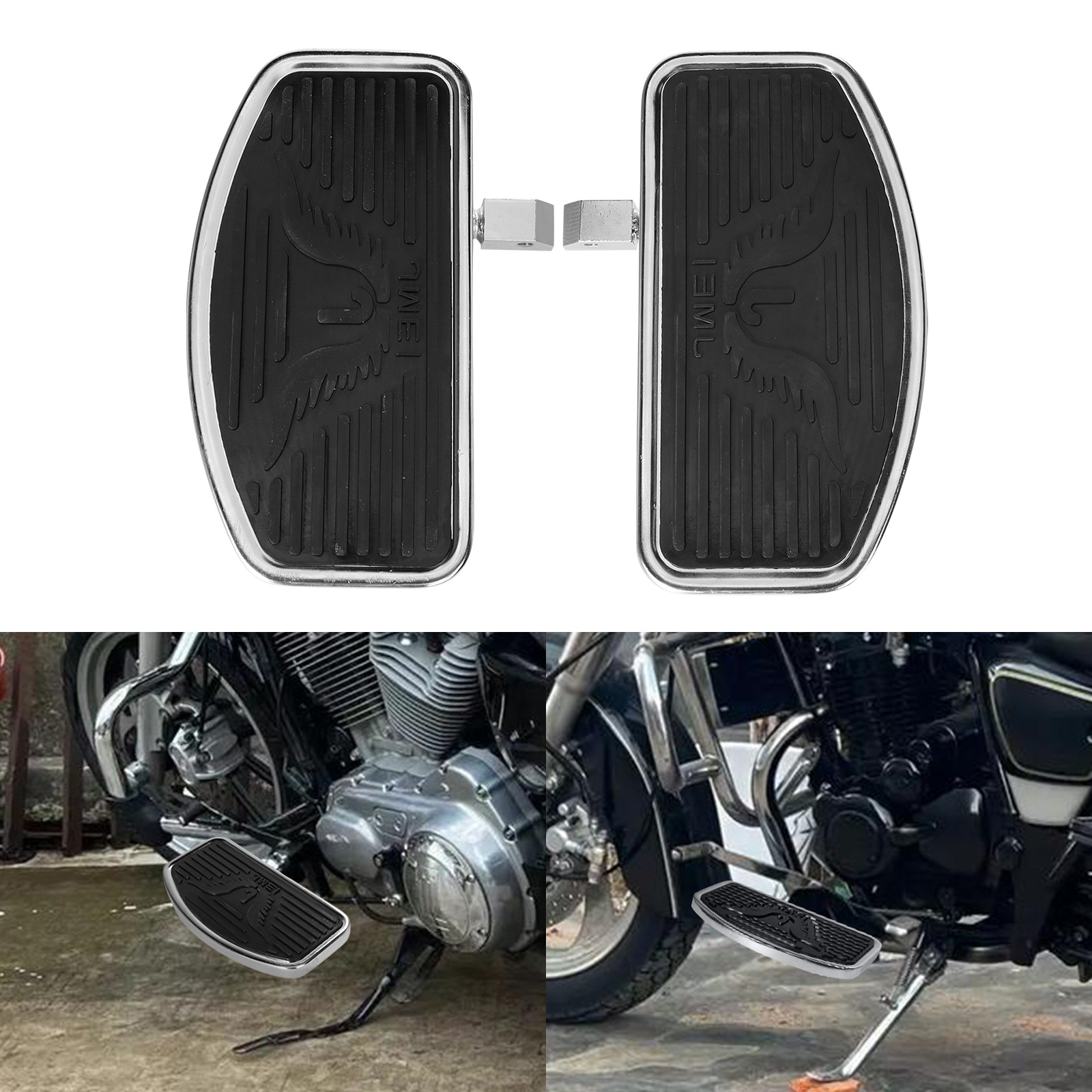 Motorcycle accessories suitable for this T-series universal modification, front and rear eagle-shaped large footrests, footrest pedals