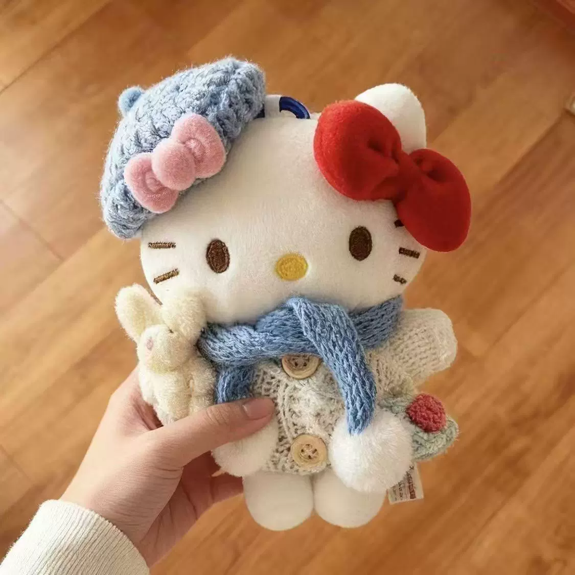 Плюшевый брелок (Sanrio) Hello Kitty, плюшевая кукла-талисман, размеры 10–16 см