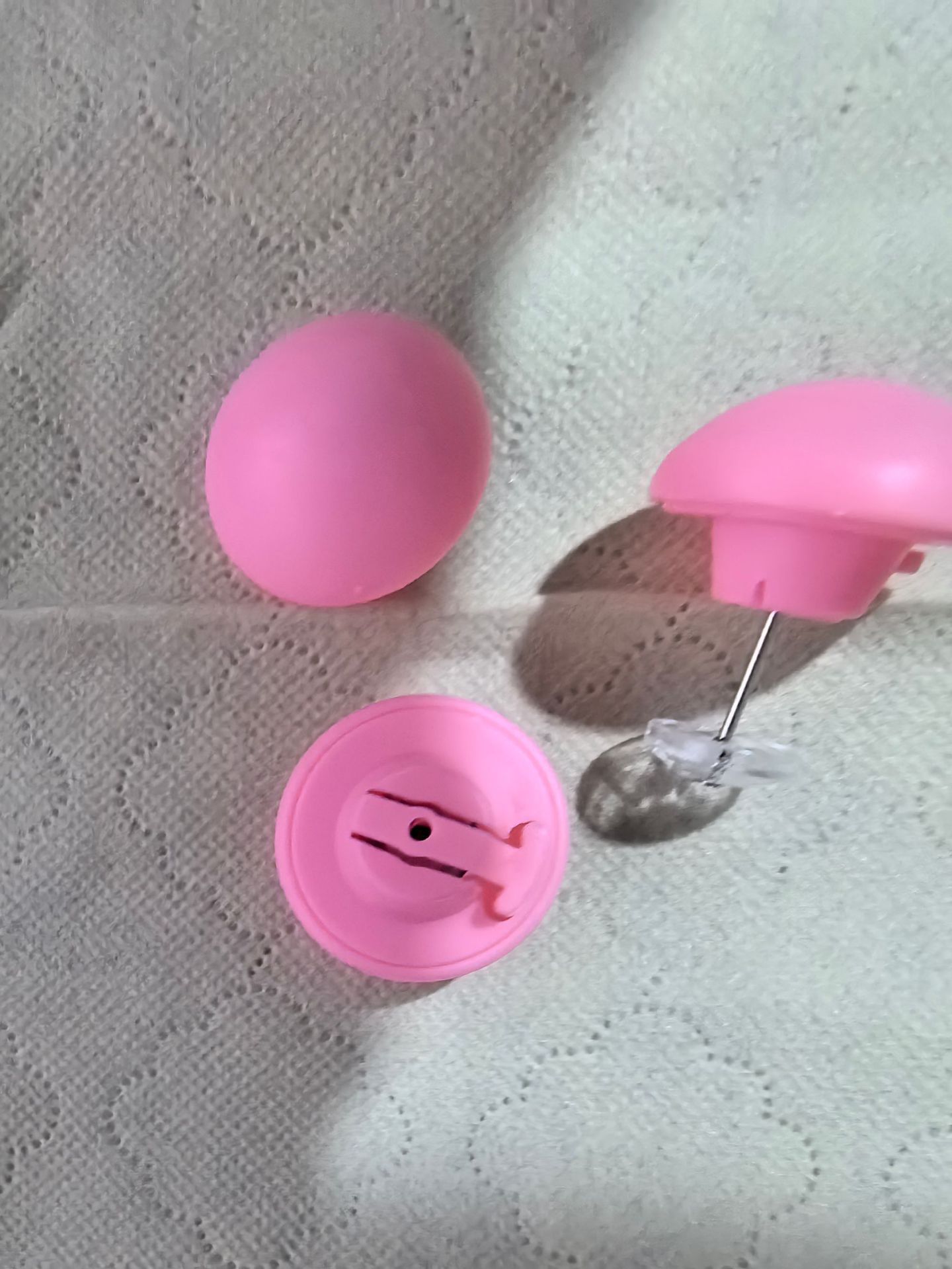 1 пластиковая Грибовидная головка розового цвета (с пластиковыми гвоздями)