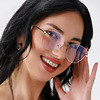 Metal retro glasses, 2021 collection, cat's eye, European style