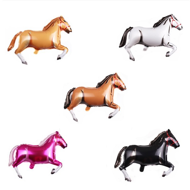 New Horse Aluminum Film Balloon Animal Shape Aluminum Film Balloon Birthday Party Decorative Balloon Toy Balloon