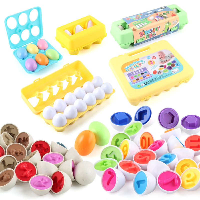STEM Matching Eggs Smart Eggs Twisted Gashapon Early Education Cognitive Children's Science and Education Educational Puzzle Assembled Simulation Egg Toy