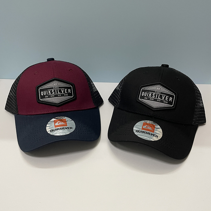 Foreign Trade Trendy Brand Mesh Hat Hard Top Quikslkver Surf Peaked Cap Spring and Summer Outdoor Leisure Sunshade Baseball Cap