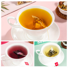 Triangular bag combination tea Source manufacturer Oolong tea Lemon black tea Jasmine Poria Coix Tea Substitute tea