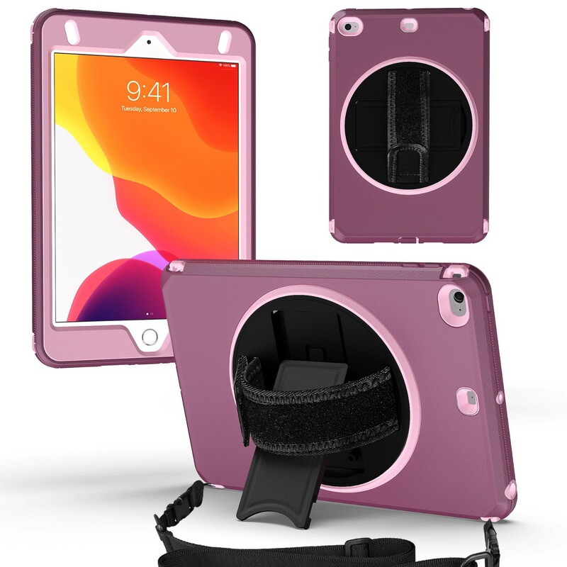 Robot tablet for iPad mini 6 protective case 360 degrees rotating bracket with bracelet Apple protective case