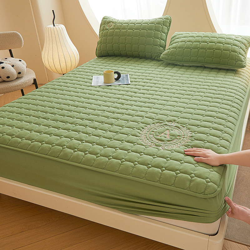 2024 nuevo producto Sombrilla de cama Clase A Sombrilla de cama de algodón crudo-A Sombrilla de cama acolchada de soja Cojín protector Funda antipolvo