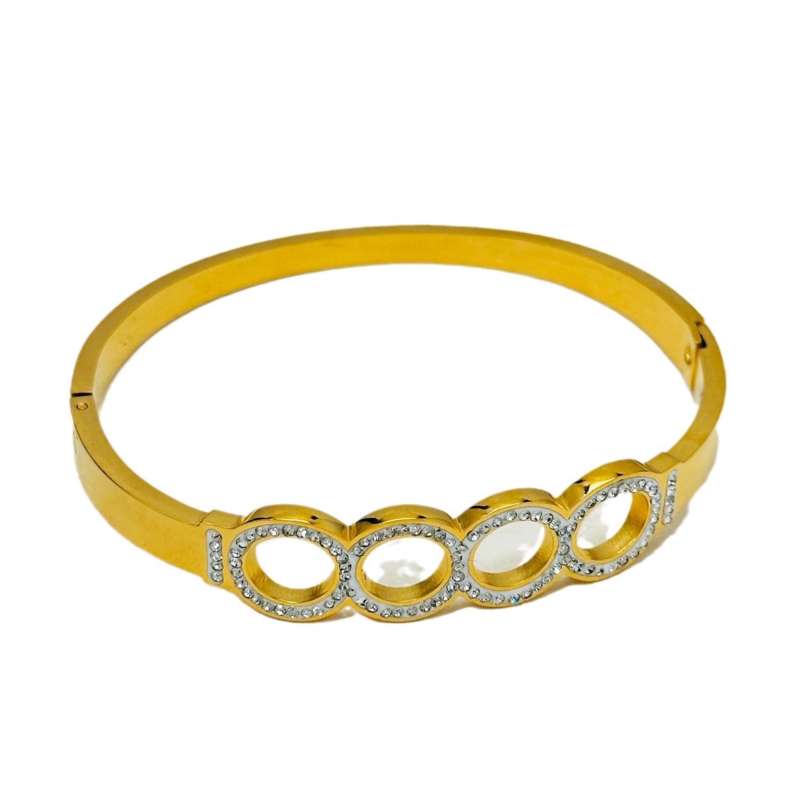 Xia Xia Zhong diseño ligero lujoso oro titanio acero pulsera de acero inoxidable para mujeres de alta calidad temperamento simple