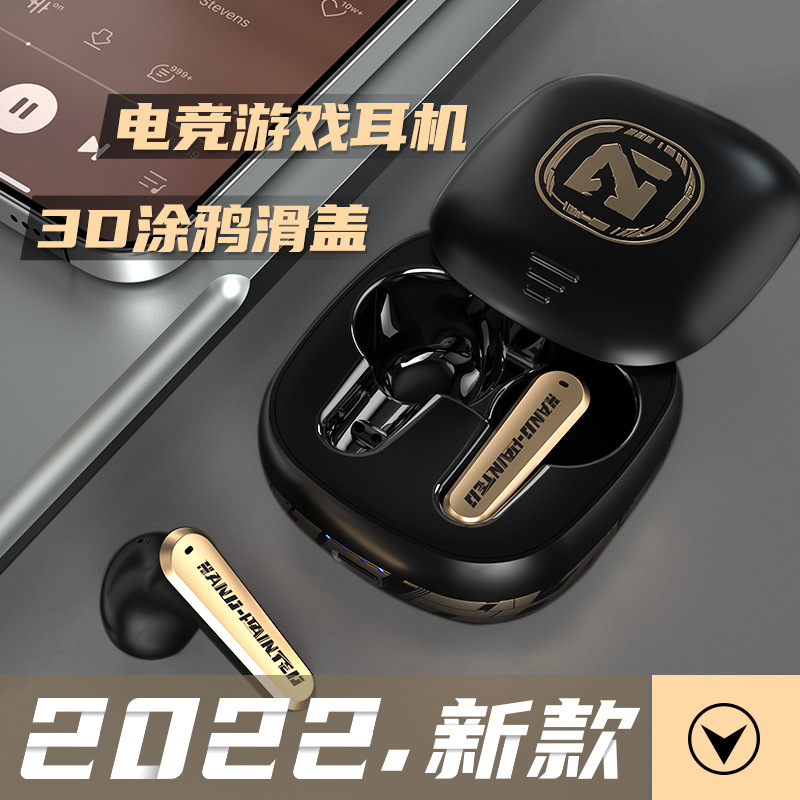 【2022跨境新品】ENC降噪蓝牙耳机工厂私模无线TWS5.2游戏滑盖