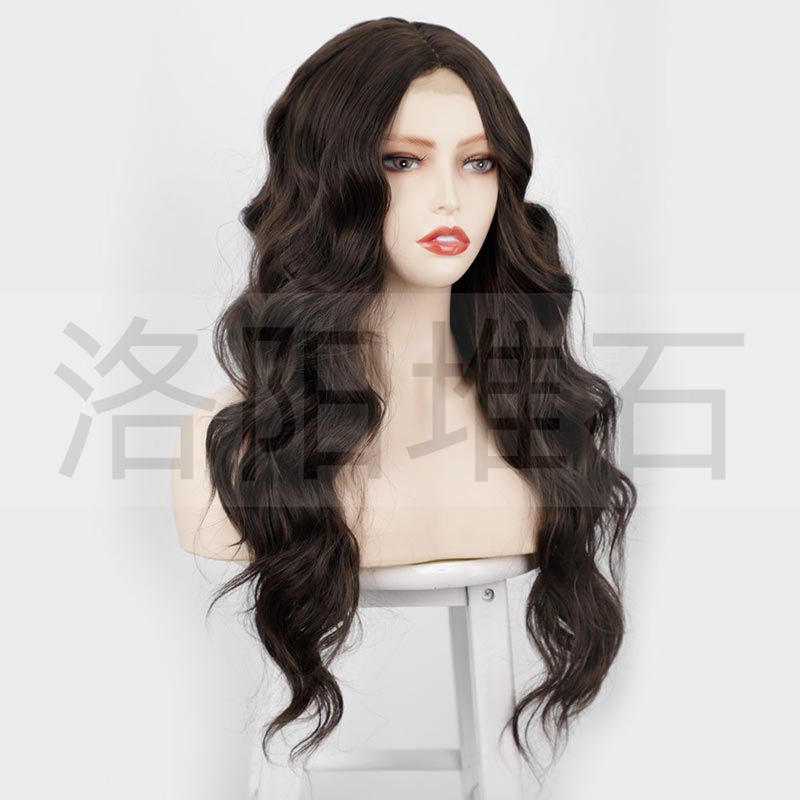 Wig European And American Ladies Wig Small Lace Front Lace Medium Long Curly Hair Synthetic Wigs Lace Wigs Wig display picture 5