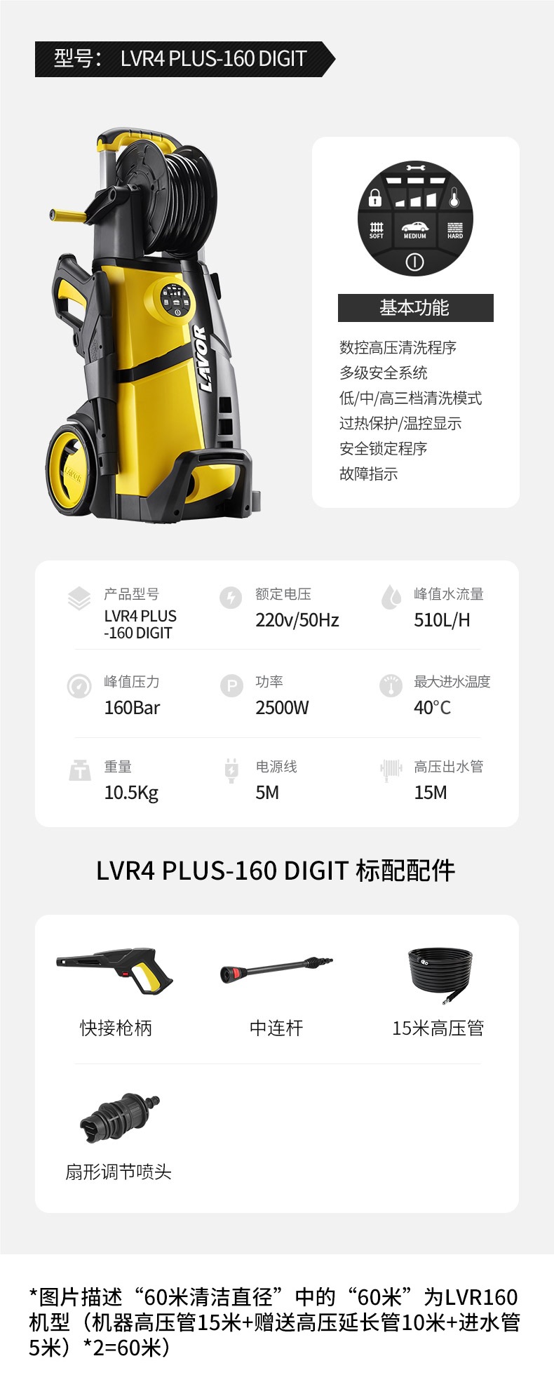 Lava High-Pressure Car Washing Machine Household 220V Supercharged Water Gun Courtyard Cleaning Machine Car Brushing Machine Artifact Powerful Floor Washing Pump