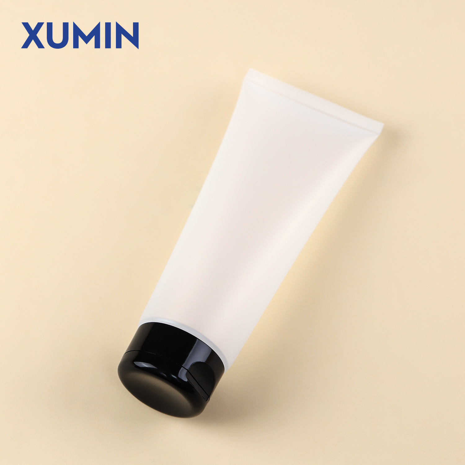 Materiales de Embalaje Xumin, Botella de Tubo Suave de PE de 100 ml, Botella Esmerilada para Limpiador Facial, Tubo Suave Cosmético con Tapa Abatible Negra, Botella para Mascarilla Limpiadora