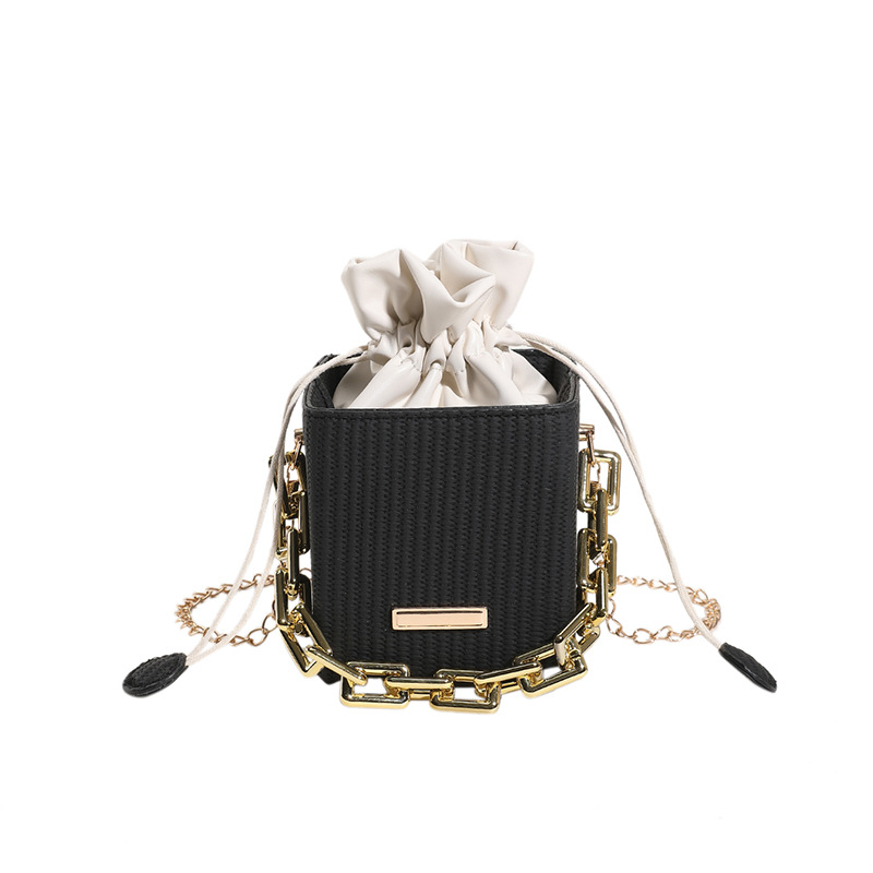2023 nuevo cordón bolso de las mujeres de moda casual moda cintura cadena hombro bolsa de mensajero estilo occidental cadena portátil pequeña bolsa cuadrada