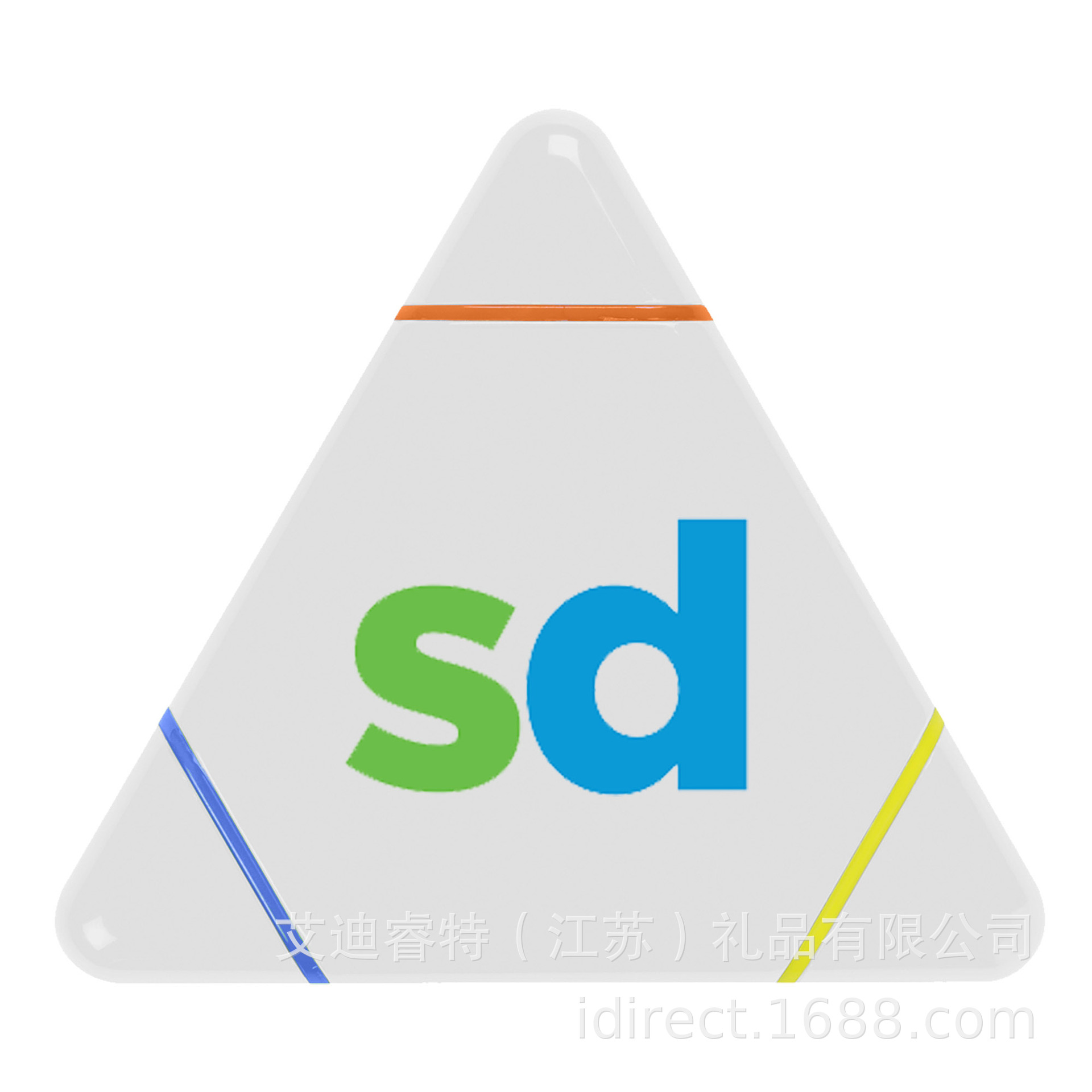 HL002 spot color highlighter triangle highlighter marker creative office gifts can be printed logo