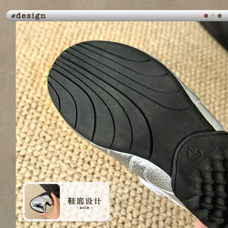 XSHX 子供用機能的な薄底シューズ男の子と女の子用温州靴ベルクロデザイン秋の新しいレトロスポーツスリッポン|undefined