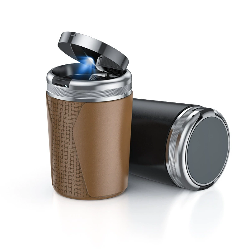 Новая автомобильная пепельница с защитой от летучей золы, креативная модная многофункциональная простая открывающаяся крышка в один клик с легкой пепельницей