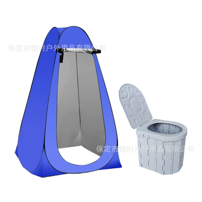 Dresses Anti-penetration Indoor Shower | Avtomobil dam çadırları - royal-blue-foldable-toilet-single-2-windows