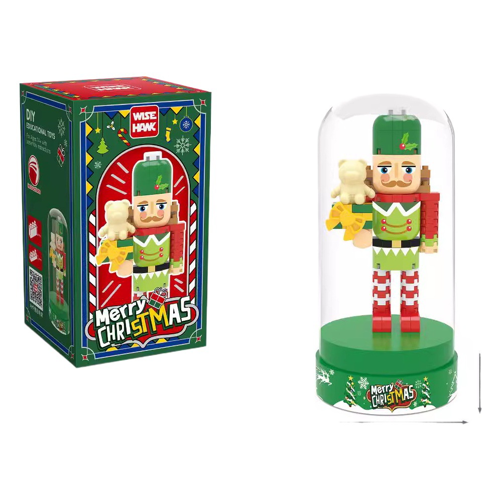 Zhiying nueva Navidad Cascanueces serie pequeñas partículas ensambladas bloques de construcción con cubierta de polvo de regalo de Navidad en stock