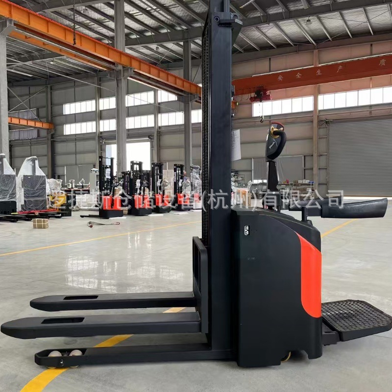 电动叉车堆高车2吨 蓄电池升高车1.5吨 站驾式全电动托盘堆垛车