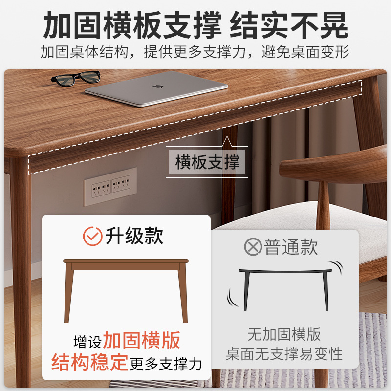Escritorio de computadora escritorio hogar simple oficina pequeña mesa dormitorio estudiante aprendizaje escritorio y silla combinación patas de madera maciza