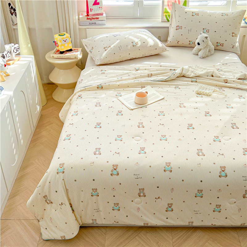 A級ベビー・マタニティグレード大豆繊維ニット綿夏用掛け布団、洗濯機で洗える夏用子供用薄掛け布団、ギフト用エアコン掛け布団
