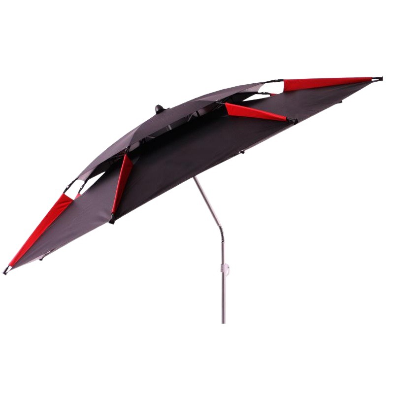 Fishing Umbrella Universal Rainproof Thickened Black Glue Fishing Umbrella Folding Rainstorm 2.6 m Big Fishing Umbrella Sunscreen Black Umbrella