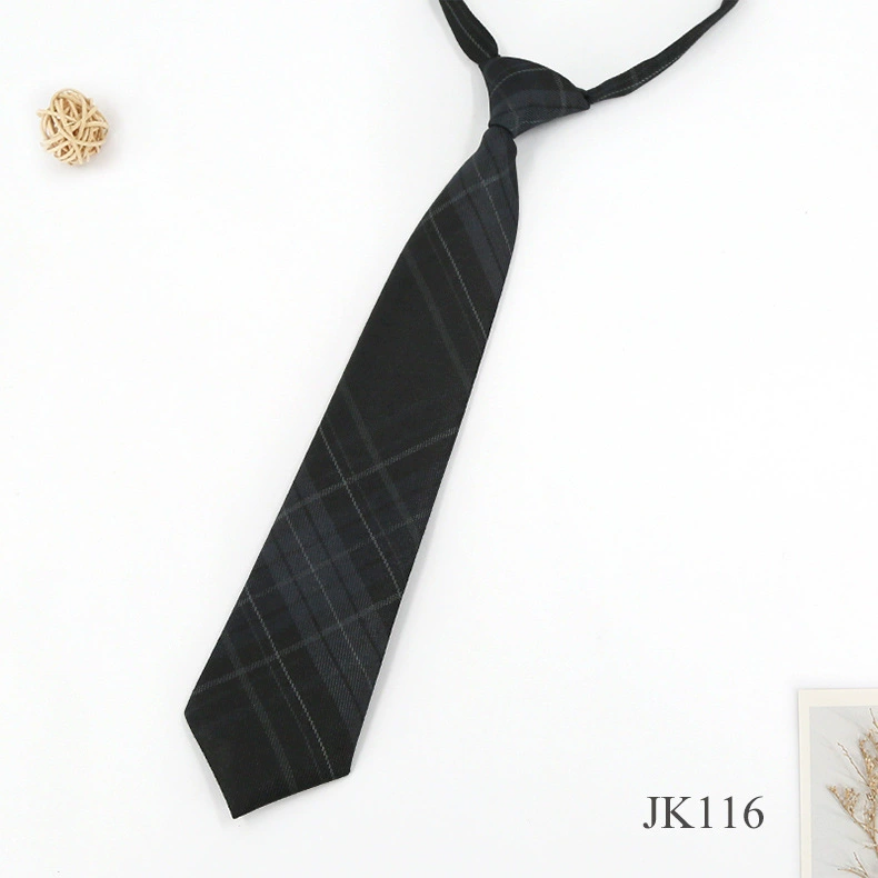 Заготовка на петлях Lazy Tie JKDK, школьная форма в клетку колледжного стиля, регулируемая 7×33 см