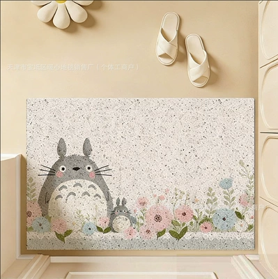 Totoro Silk Loop Floor: Avtomobil döşəmə paspasları - totoro-and-the-full-moon-4060cm-silk-circle
