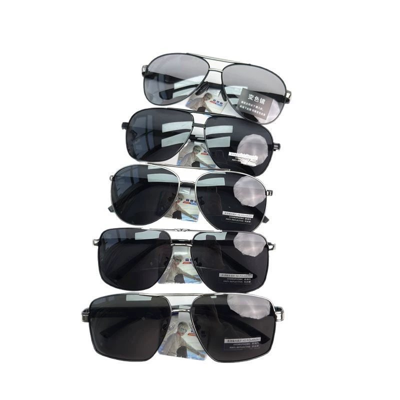 New men's stainless steel polarized sunglasses, men driving sunglasses, popular e-commerce color-changing polarized glasses