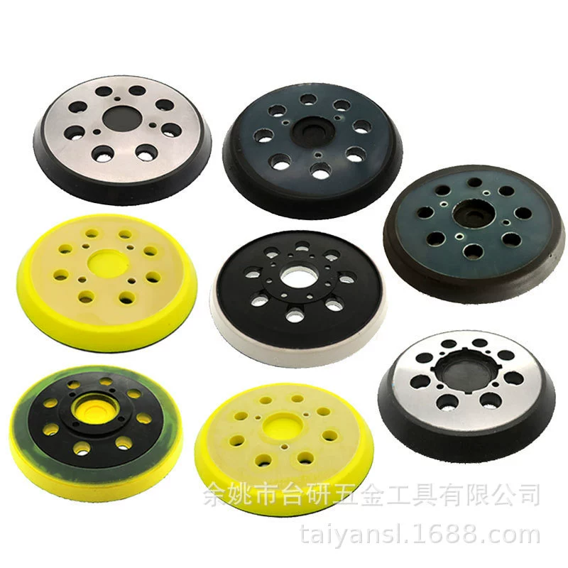 Трансграничный источник 5 дюймов 8 отверстий 3 гвоздя Электрический полировальный диск по металлу самоклеящаяся задняя бархатная наждачная бумага шлифовальный станок шасси