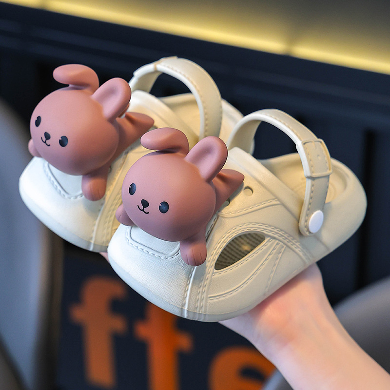 Zapatos con agujeros para niños verano nuevo estilo bebé hogar niños antideslizantes niñas sandalias y pantuflas niño interior niño antideslizante