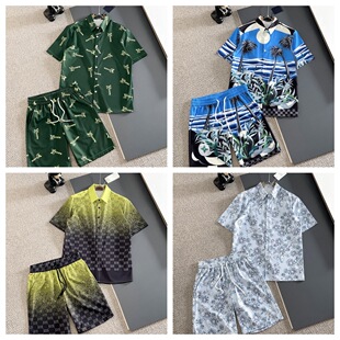 (Cross-border trading), summer beach shirt, trousers, European style, Aliexpress