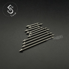 Speed Cross-border Europe and America Stainless Steel Double Headed Sharp Cone Ear Bridge Pin Barbell Long Rod Straight Rod Ear Pin Piercing Accessories 