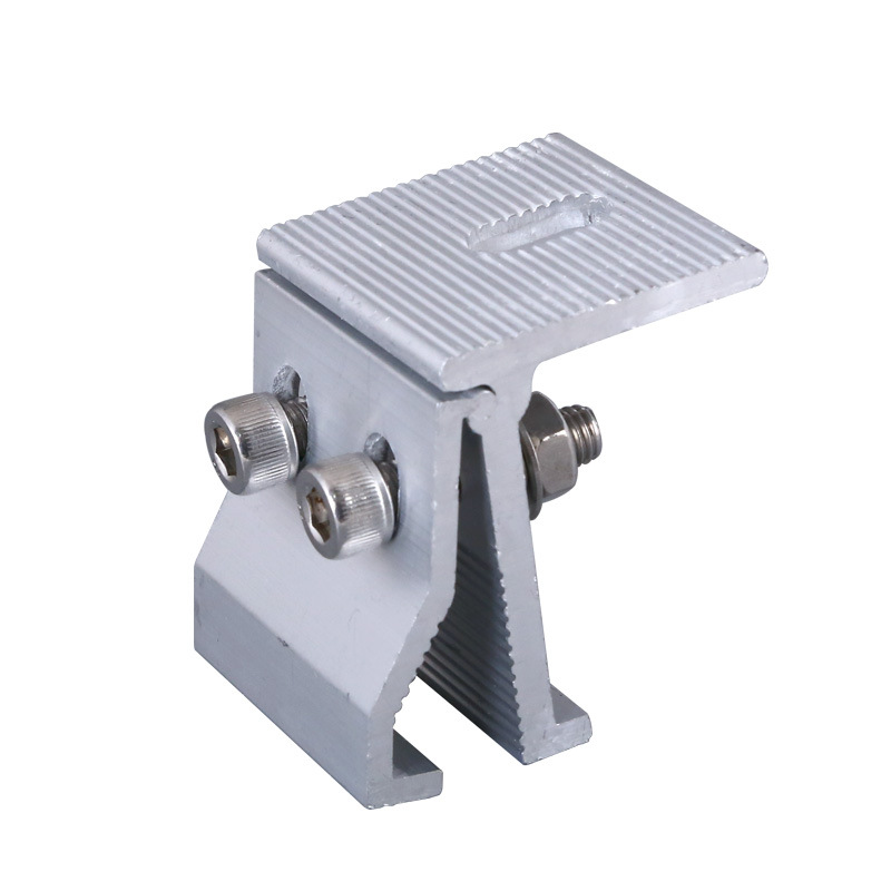 彩钢瓦光伏支架万能夹具梯形夹具铝合金夹具配合太阳能夹具配件