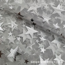 厂家直销涤加强网烫金烫银大小星星网眼布礼服童装舞台服装面料