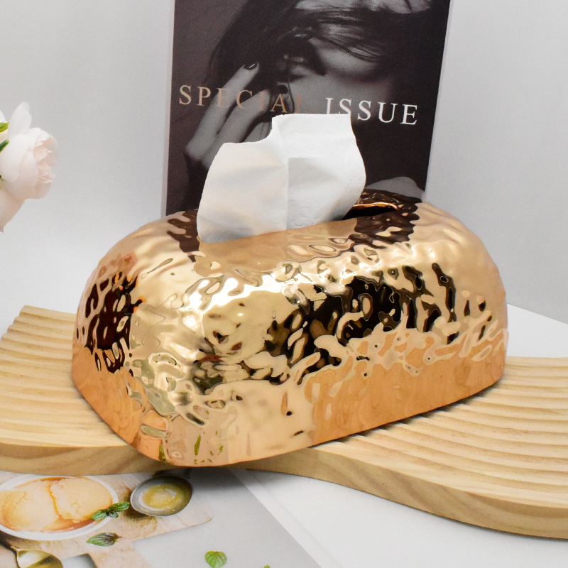 Caja para pañuelos de plástico de estilo lujo minimalista, diseño simple, decoración creativa para mesa de centro o escritorio