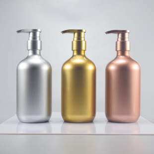 Spot Wholesale 300ml / 500ml Frosted Silver Gold / Gold Shampoo Shower Gel Points Bottling