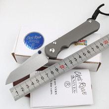 克里斯夫户外折叠刀25周年鸟嘴版s35vn高硬度钛柄石洗荒野求生刀