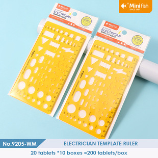 Foreign Trade Amazon Cross-Border Multi-Purpose Drawing Ruler Design Architectural Drawing Ruler Electrician Template Ruler Curve Template
