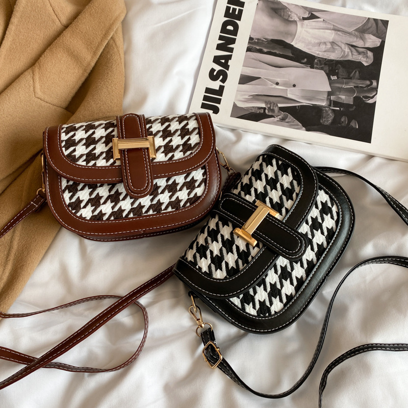 Checked Houndstooth Personalized Daily Commuter Women's Bag