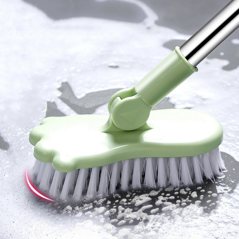 Hard Hair Extension Rod Plastic Long Handle Floor Brush Bathroom Cleaning Brush Floor Brush Tile Wall Cleaning Brush
