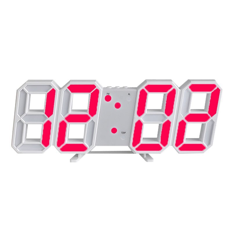 Reloj digital LED 3D más vendido estilo coreano de internet, simple y de moda, reloj electrónico LED, enchufable a USB, para pared