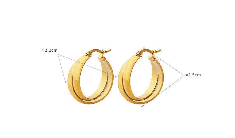Fashion Solid Color Titanium Steel Earrings Plating Stainless Steel Earrings display picture 1