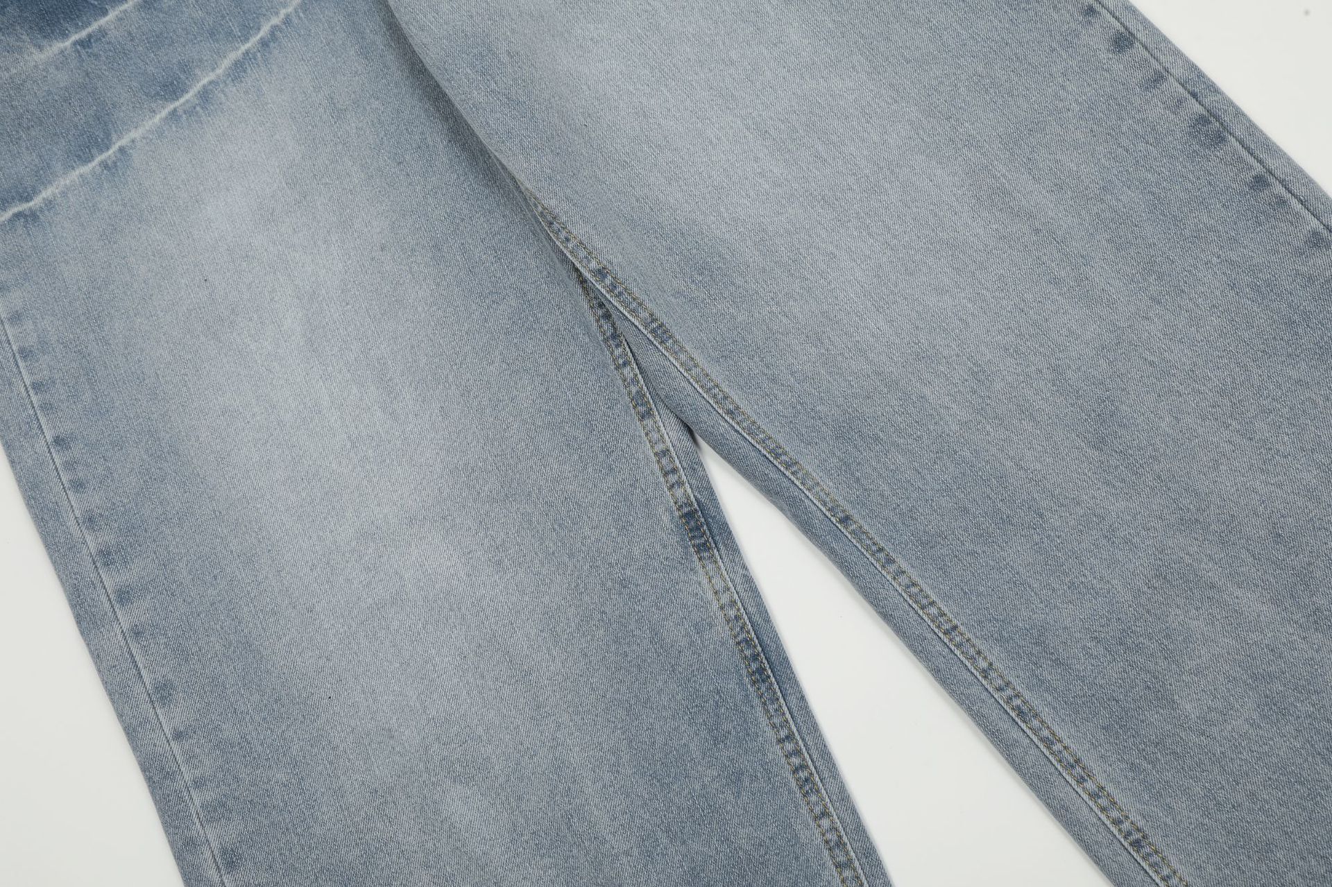 Vêtements pour hommes EONMODISH | Pantalon en denim délavé tendance American High Street, nouveau produit d'automne 2024_voghion.com