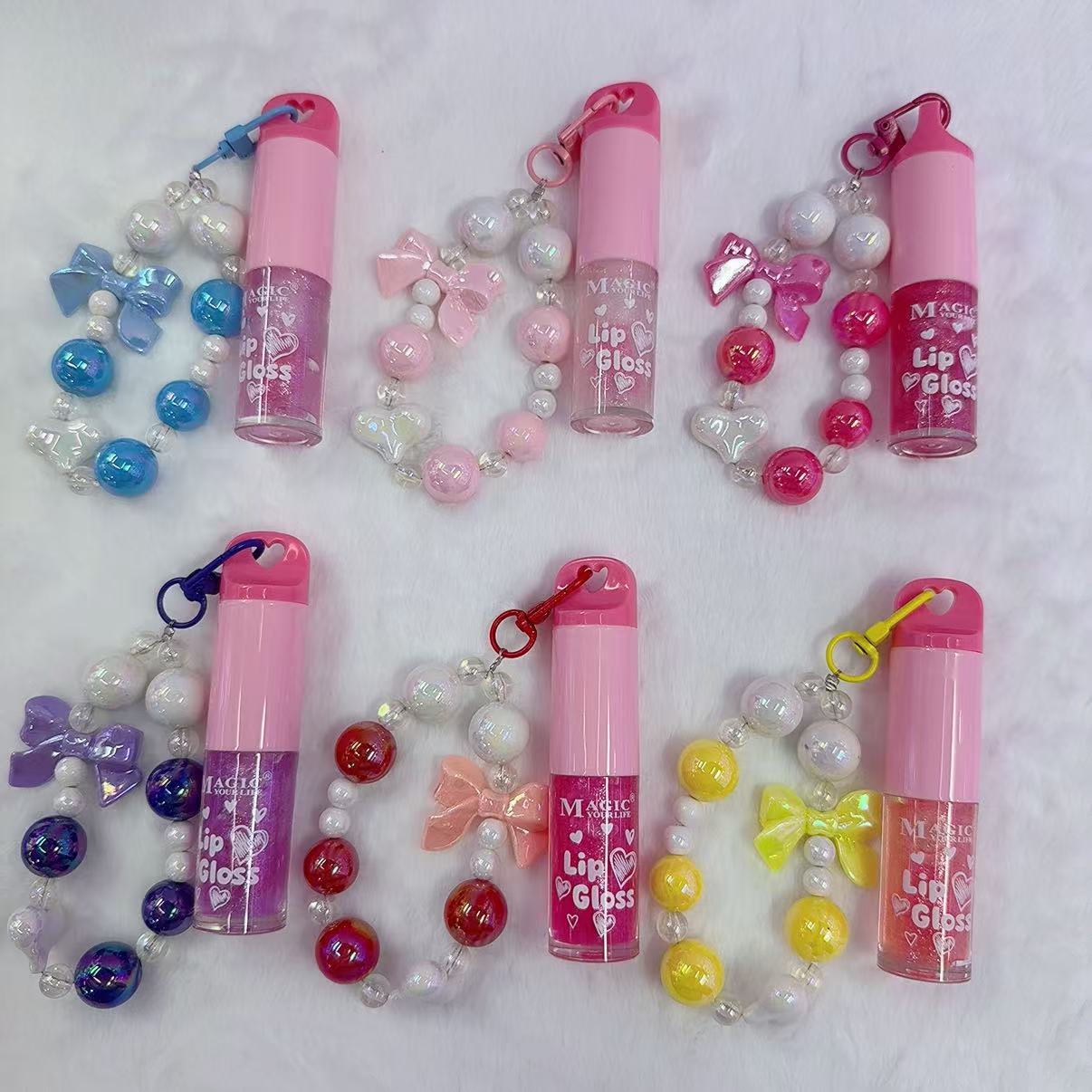 Color caramelo acrílico colgante llavero cadena de teléfono móvil bolso colgante DIY