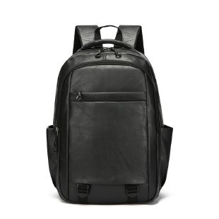 Nuevas mochilas transfronterizas para hombres mochilas ociosas de gran capacidad de cuero suave pu mochilas de computadoras de negocios mochilas de estudiantes universitarios
