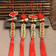 One piece dropshipping pure copper Five Emperors Coin Copper Gourd Pendant Feng Shui Home Pure Copper Gourd Five Emperors Coin Pendant Wholesale