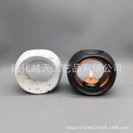 跨境新款美容院SPA扩香精油香薰炉可干烧沉香檀香烛台陶瓷香薰炉